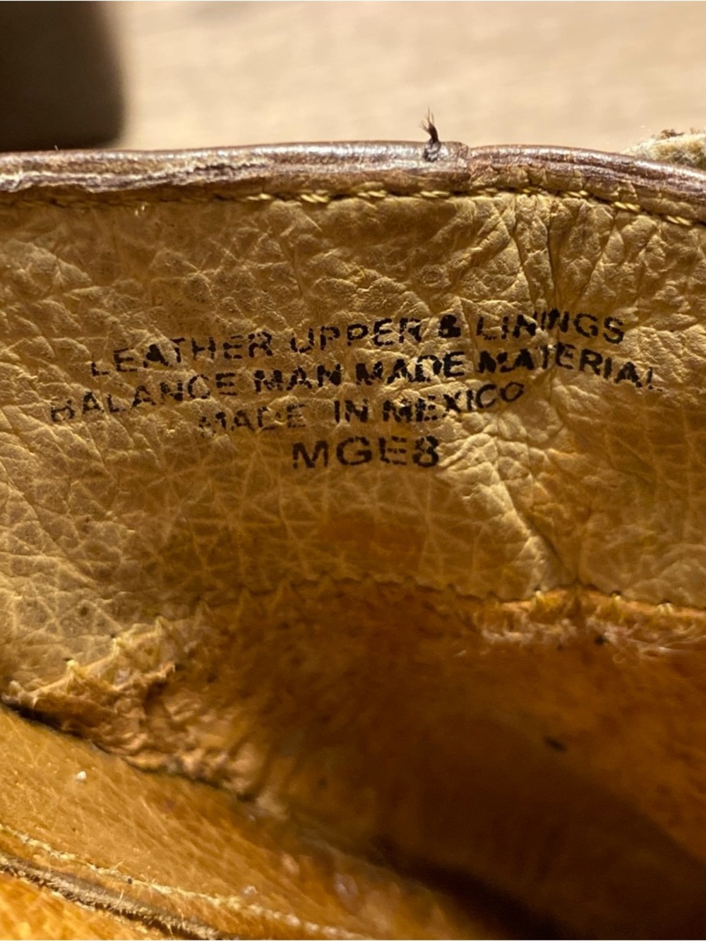 Born VTG 90s Wom 6/36 Hand Stitched Leather Mini Platformed Flats Slides Mexico - Picture 14 of 15